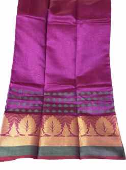 Magenta Pink Kora Lightweight Saree